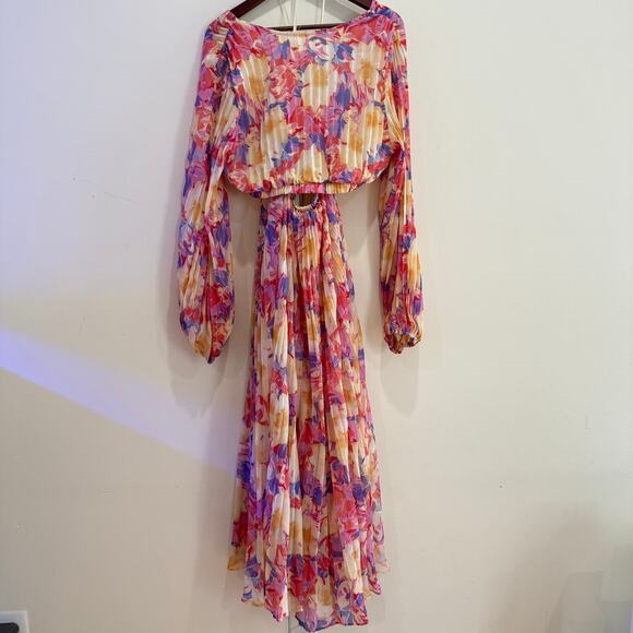 ASTR the Label Revery Floral Long Sleeve Maxi Dress Size L - Picture 5 of 8